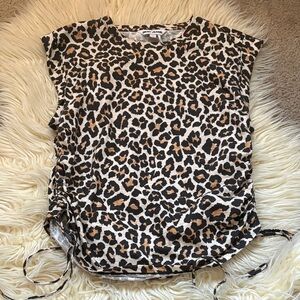 DKNY JEANS women’s leopard print top